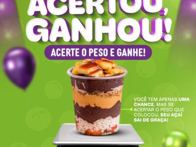 Acerte o peso e ganhe - Toda última Quinta do mês